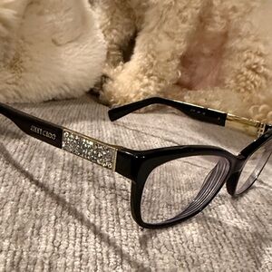 Jimmy Choo Sparkling Black and Gold Glasses